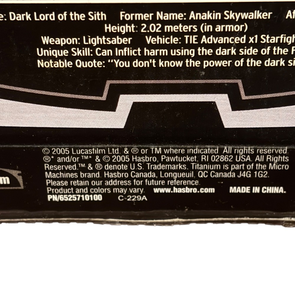 Star Wars Titanium Series Die Cast Darth Vader Figure with Display Case Included - Picture 8 of 16